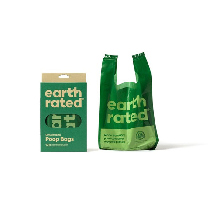 Earth Rated Flat with Handles Poo Bags - unscented 120