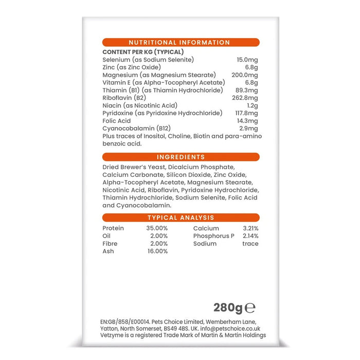 Vetzyme B and E Tablets