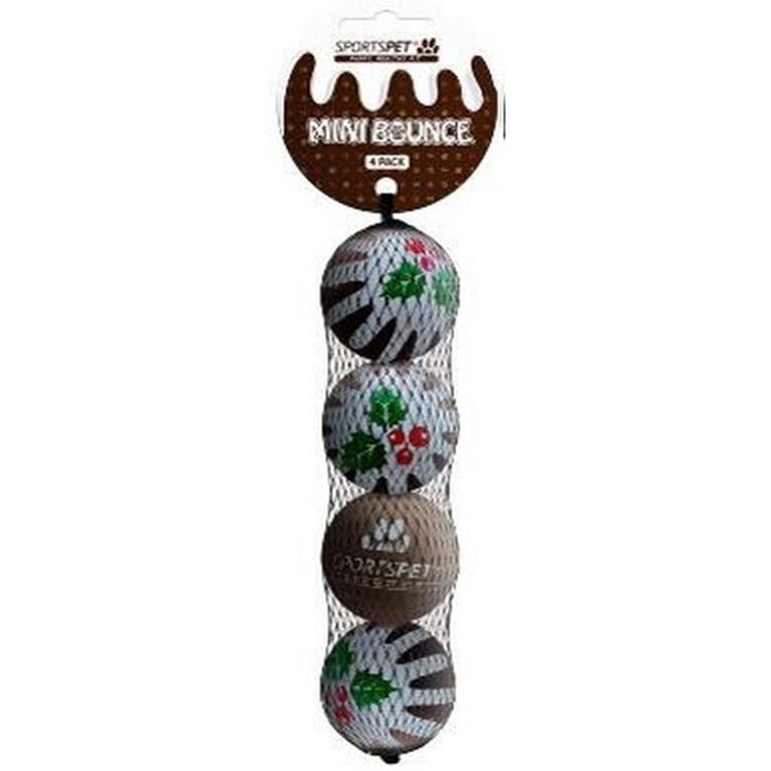 Xmas Pudding Mini Bounce 4pk