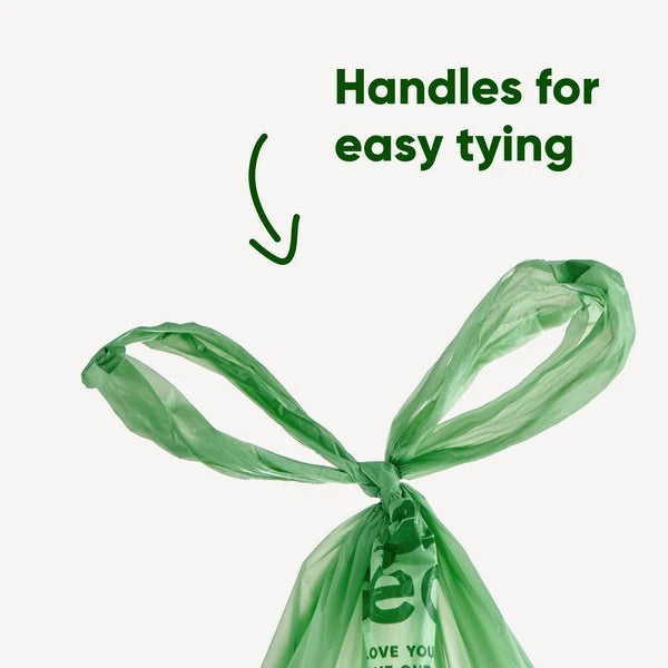Mint Scented Recycled Poop Bags with Handles
