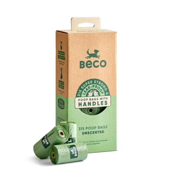 Unscented Recyled Poop Bags with Handles