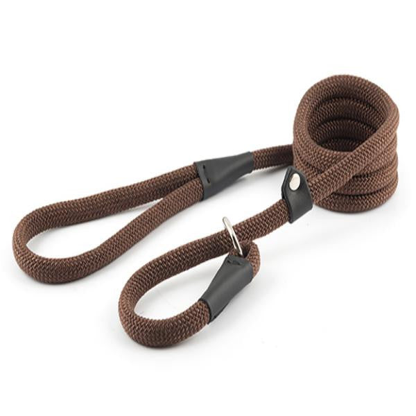 Timberwolf Nylon Deluxe Rope Slip Lead Brown