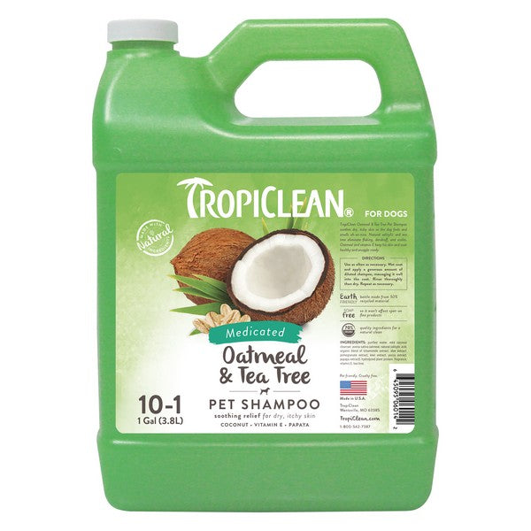 TropiClean Oatmeal & Tea Tree Shampoo (Dogs Only)